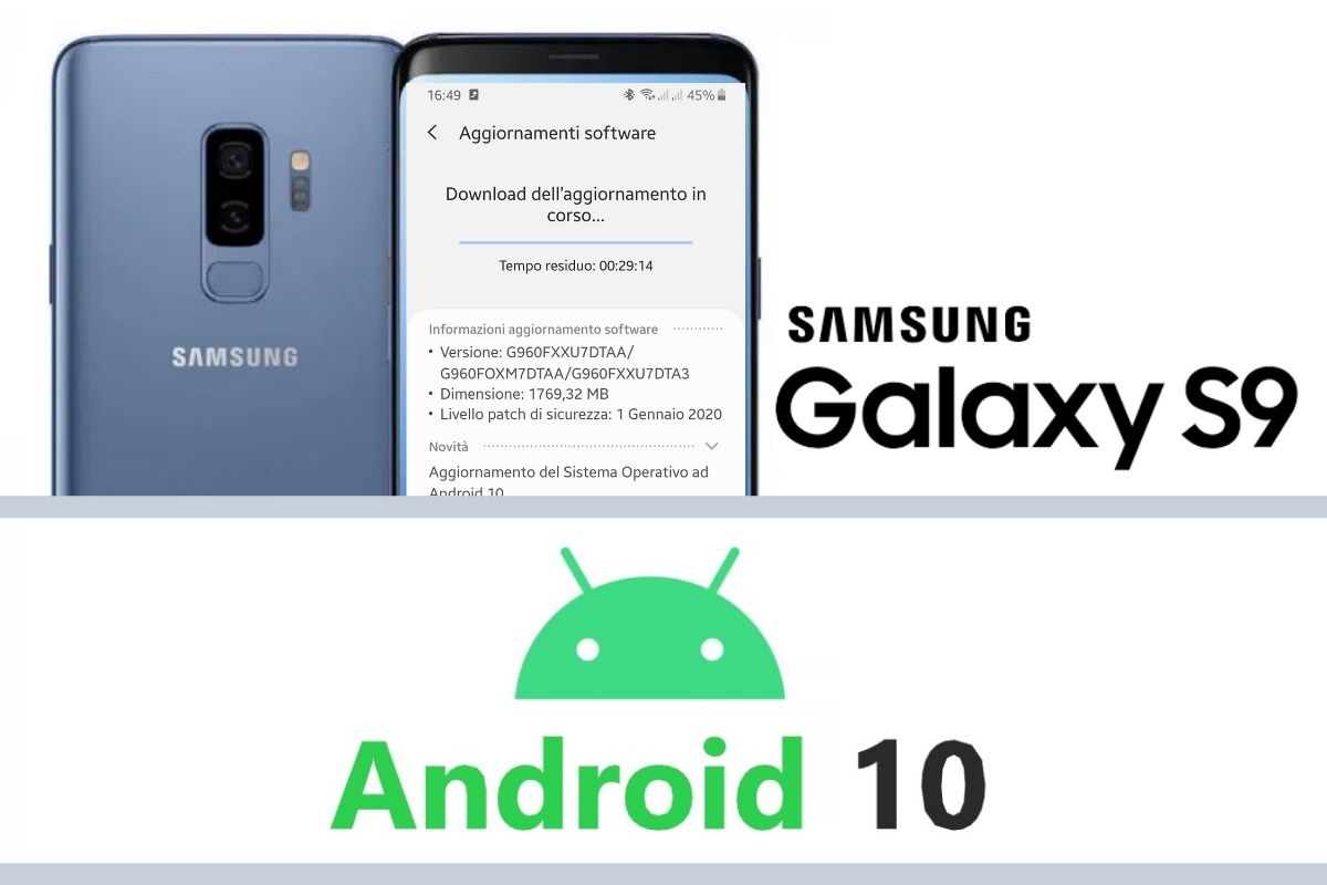 Disponibile anche in italia Android 10 per Samsung S9 e S9 Plus