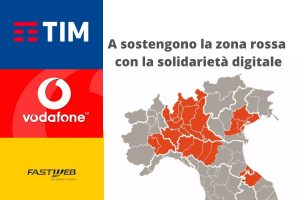 TIM, Vodafone e Fastweb sostengono la zona rossa con iniziativa di solidarietà digitale