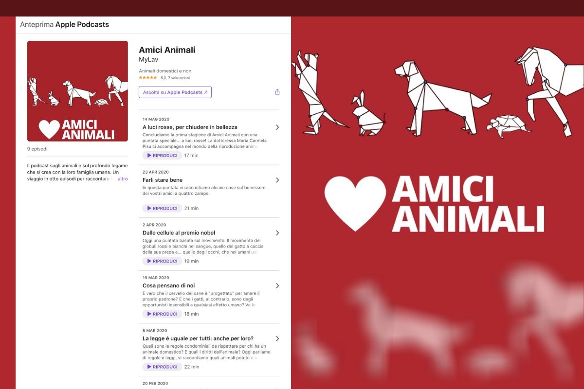 Amici Animali: disponibile la prima serie di podcast dedicati interamente al mondo animale