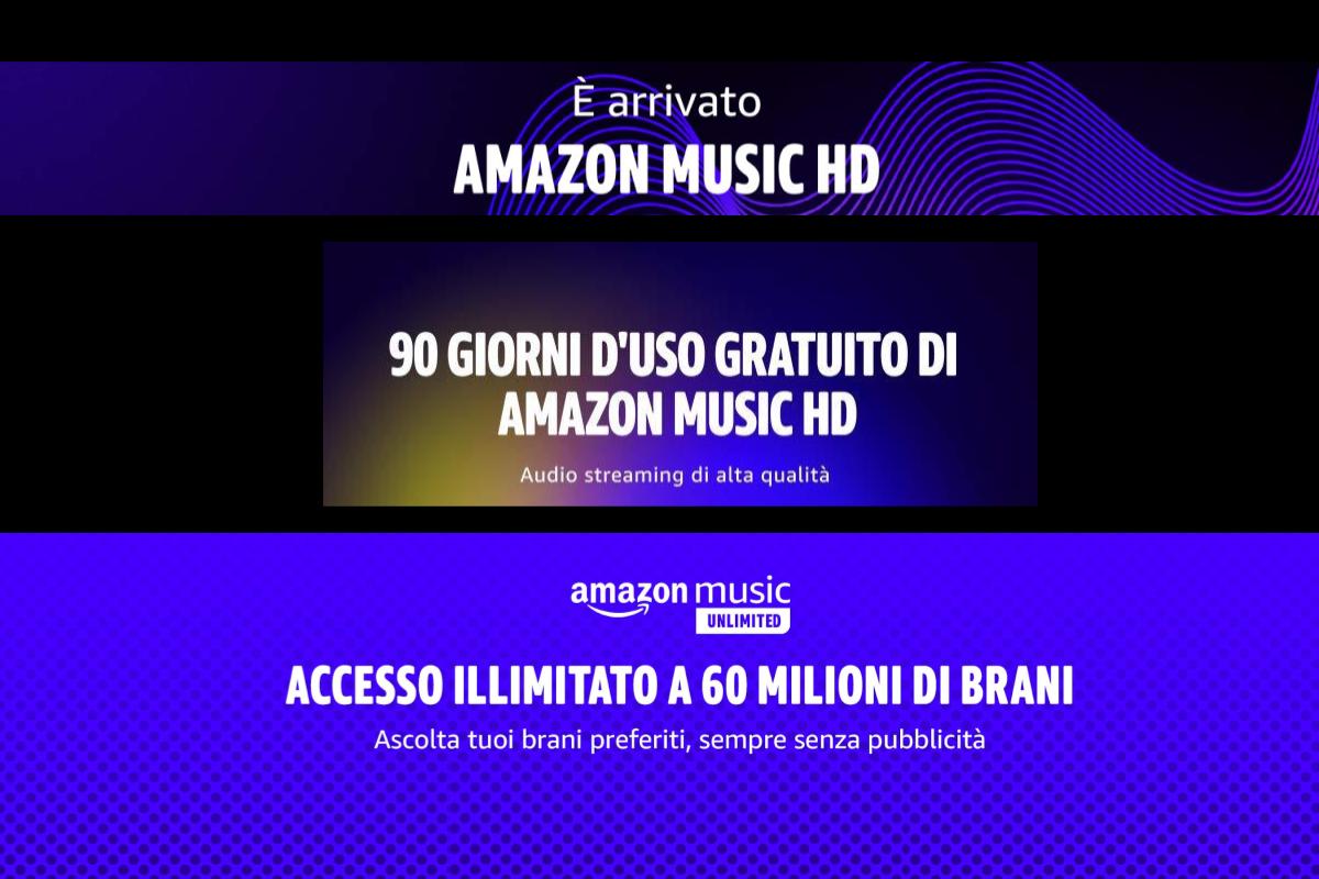 Amazon Music HD 60 milioni di brani e 90 giorni d'uso gratuito ancora per pochi giorni