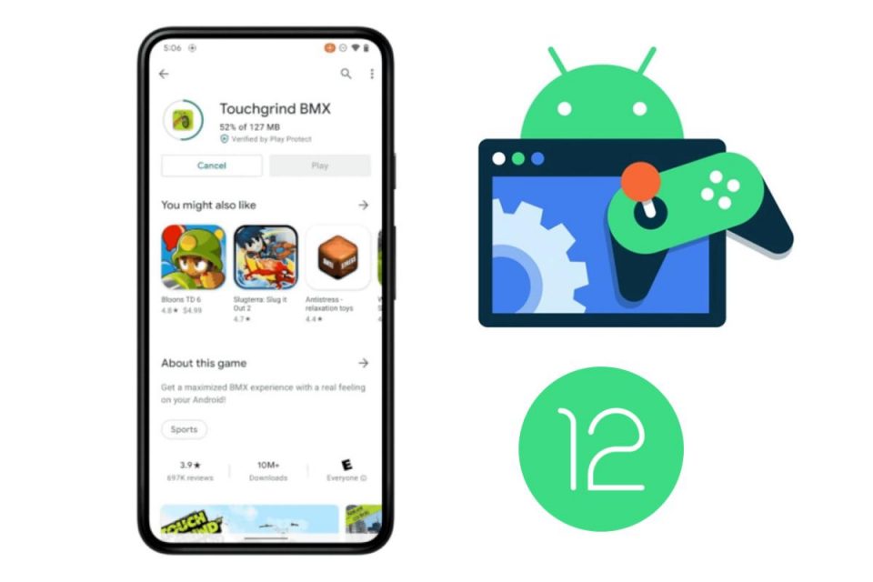 Android 12 ti consentirà di iniziare a giocare durante il download