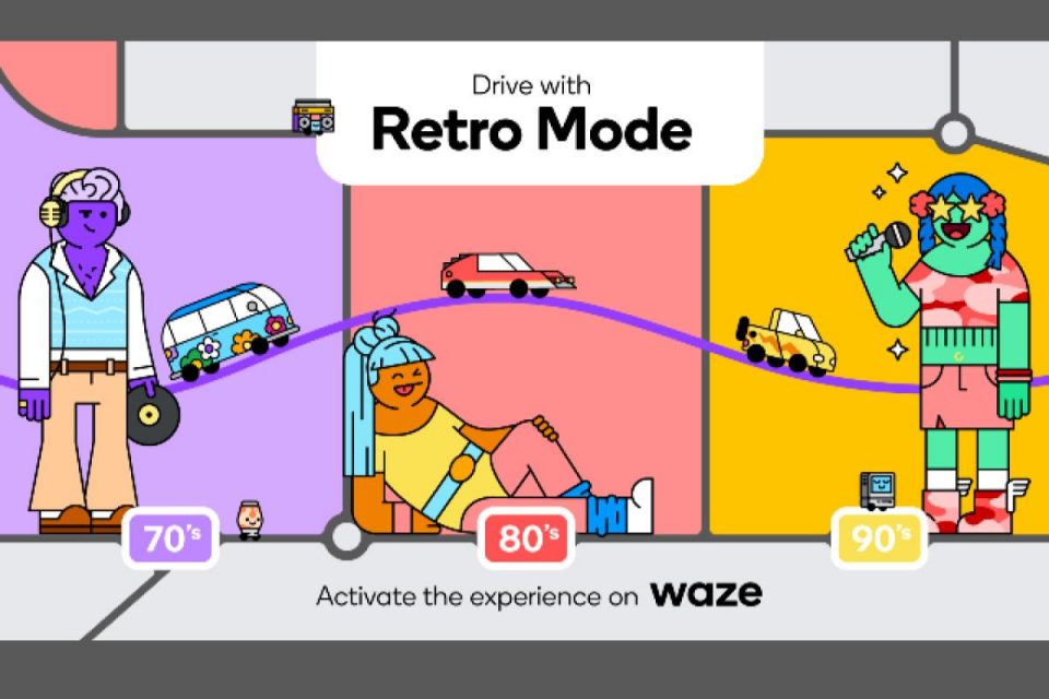 Rivivi i magnifici anni '70, '80 e '90 con l’app Waze